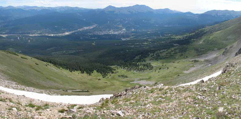 View from Peak 6-1/2, looking east into Peak 6 project area. Photo courtesy of US Forest Service.