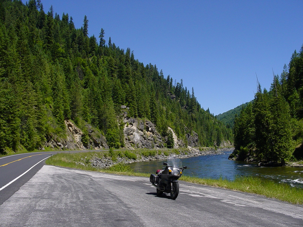 The northern Idaho road is widely acclaimed by motorcyclists, among many other recreationists. Photo by Ben B. Miller, Flickr.