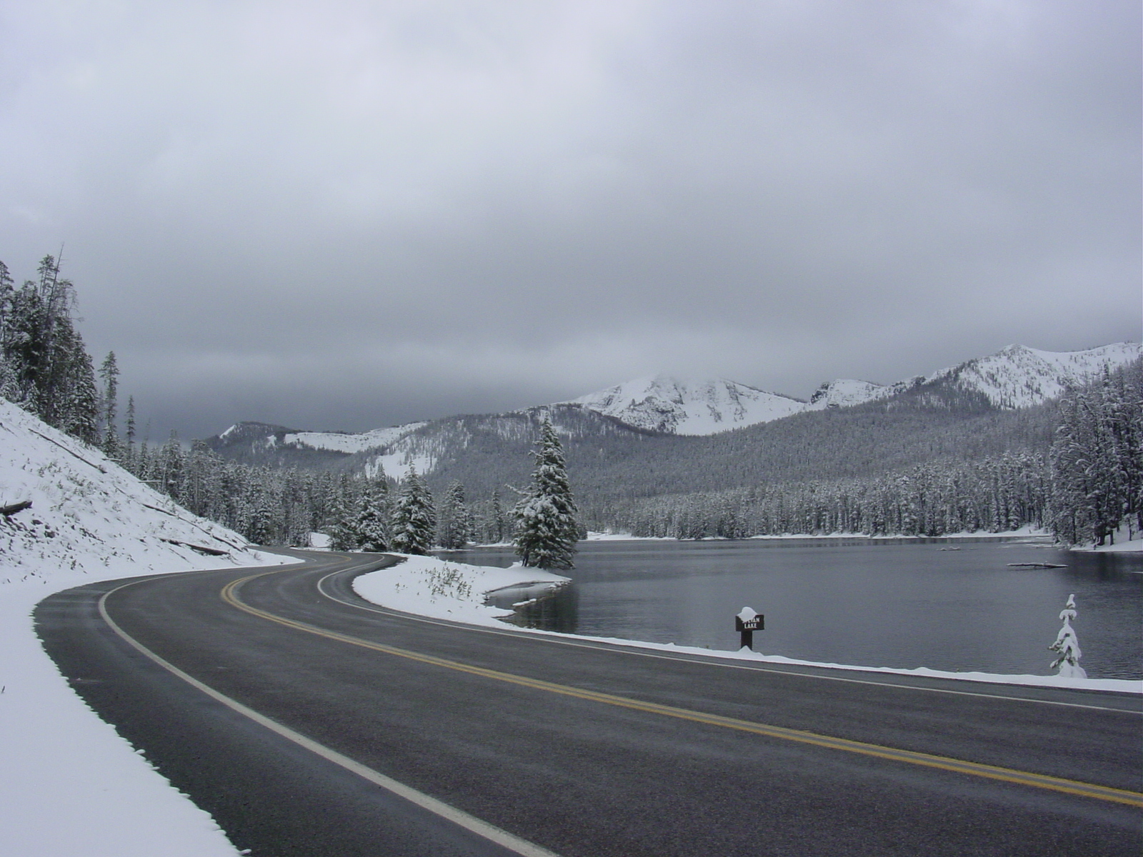 Sylvan Lake in Yellowstone, May 2006. Photo by Shiras Rajendran, Wikimedia Commons.